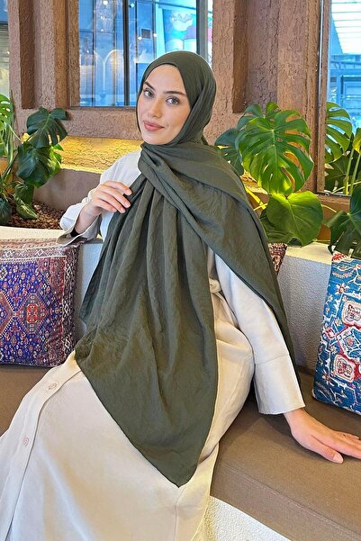 lamelif Βαμβακερό σάλι Comfort Σκούρο Πράσινο