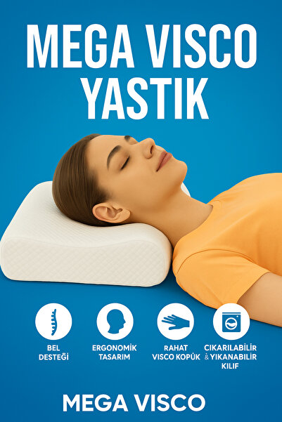 EpiRelax Mega Visco Yastık – Boyun Ağrısını Azaltan, Vücut Şeklini Alan Ortop...