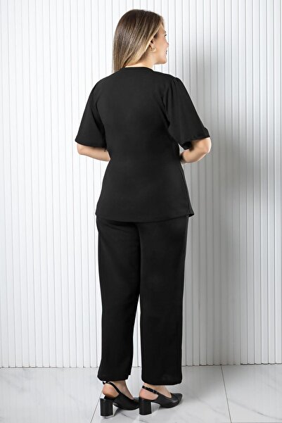 SUBU TASARIM Σετ με παγιέτες με λεπτομέρειες μαύρο TBS968