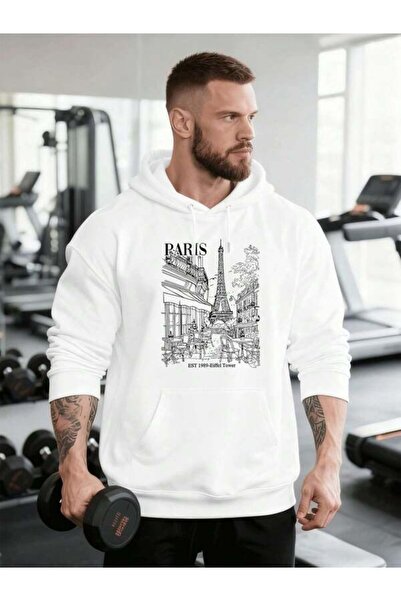 Ritec هودي باريس إيفل تاور مطبوع للجنسين قصة فضفاضة