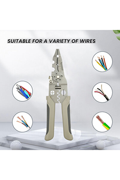 Generic Multi-Function Wire Stripper Pliers for Cutting, Crimping, Stripping, Clamping and Screw Tasks