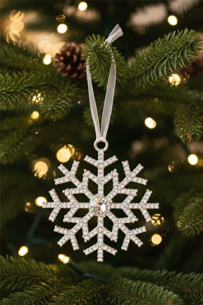 Brandsmiths زينة شجرة على شكل ندفة ثلج كريستالية