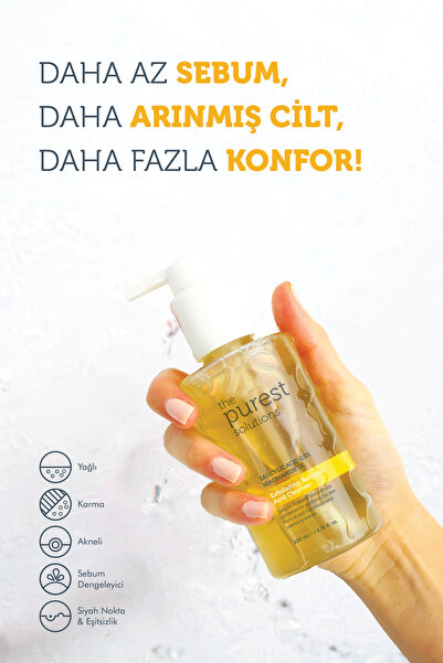 The Purest Solutions Yağlı-Lekeli Ciltler • Çift Aşamalı Temizlik & Leke Karşıtı Fondöten Seti (Açık/Orta Ton)