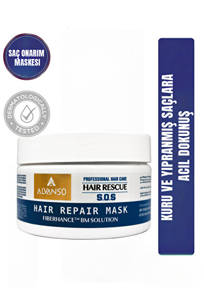 ALVANSO Hair Rescue Mask–Aşırı Yıpranmış ve Boyalı Saçlar İçin Onarıcı Saç Ma...