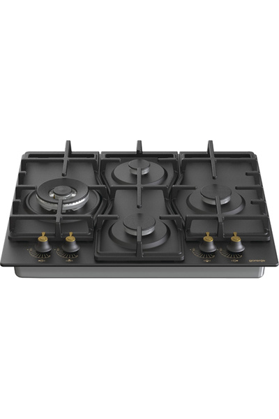 Gorenje Built-in gas hob, GW6D42CLB, 60cm, 4 hobs, 8150W, mechanical control, black