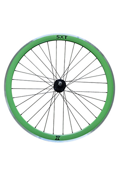 SXT Roată spate verde din aluminiu Novatec cu 32 spițe, 1350 g