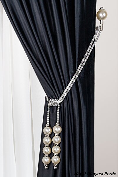Hayal Dünyası Özel Yapım Dekoratif İnci Perde Bağı Renso Braçol Takım
