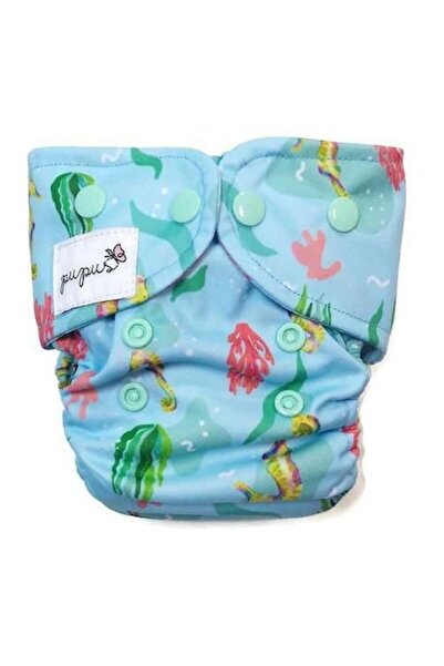 Pupus MINI OS diaper cover, single row, 4-11 kg – Seahorse