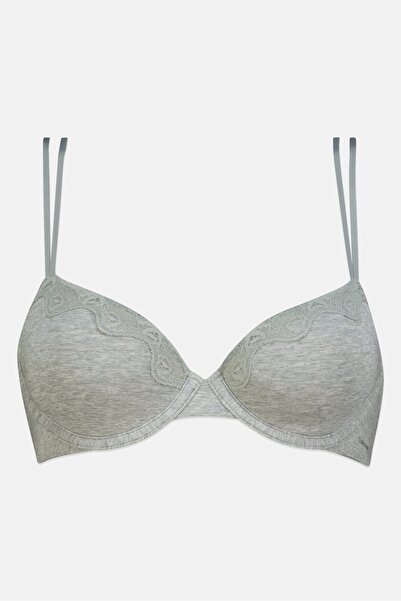 Calvin Klein Women Heather Lightly Padded Bra, Grey