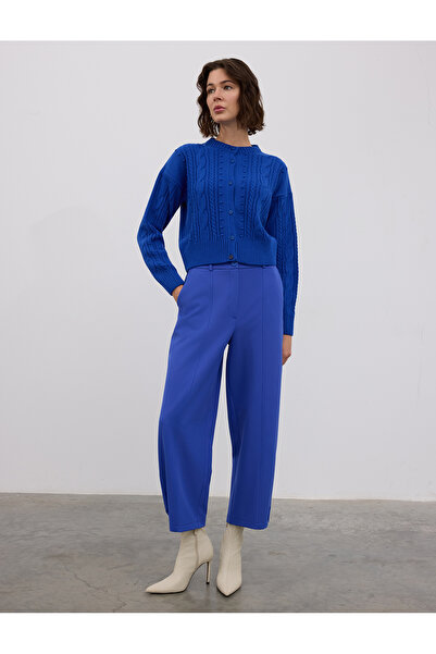 BGN workshop Yun Karisim Sac Orgu Patterned Cardigan