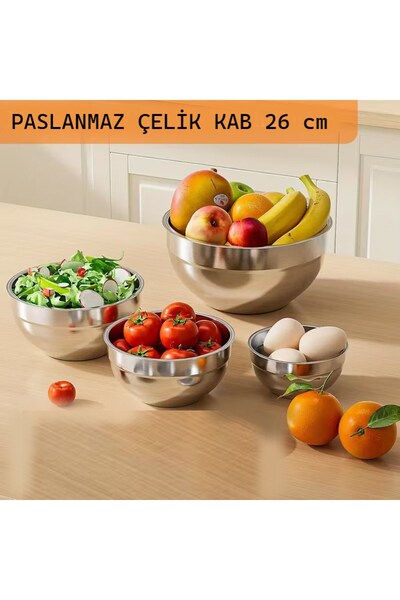 Kiesa Stainless Steel Mixing Bowl Storage Bowl Dough and Salad Bowl Storage Bowl