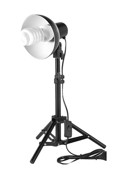 Generic Kit de iluminare continuă lampă E27, mini stativ 30 - 48cm, bec 35W