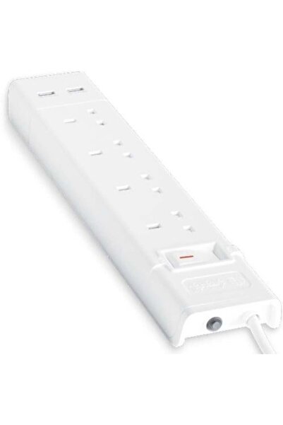 Alfanar Power Strip 4 Outlets 5m with 2 USB 2.1A (Saudi-made)