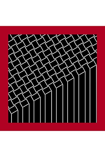 AFVENTE Φουλάρι με σχέδιο Μαύρο-Κόκκινο