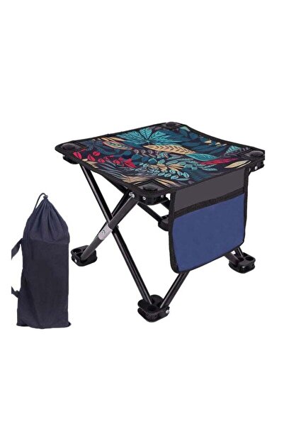 Arabest Folding Camping Stool with Carry Bag,Outdoor Portable Chair Mini Foldable Stool Fishing Stool (Leaf)