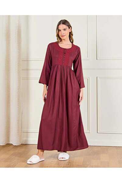 REDTAG قميص نوم نسائي مزين باللون العنابي