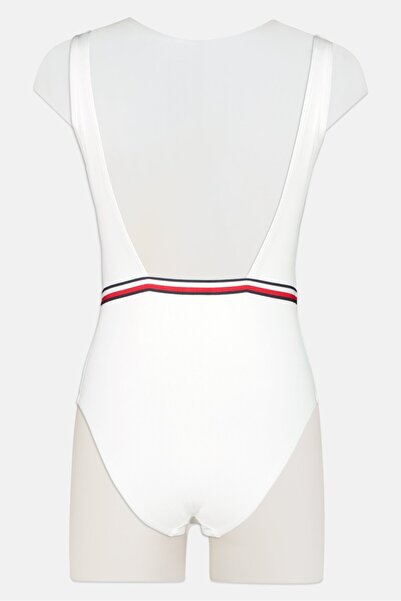 Tommy Hilfiger Women Square Neck Non Padded One Piece, White