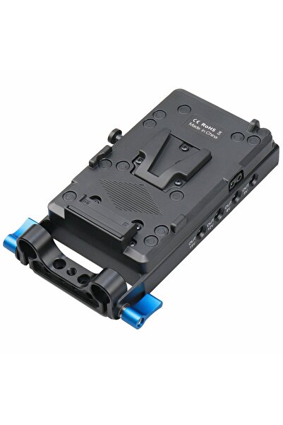 Generic NJ-579 adapter for V-mount batteries with D-Tap output and 15mm rail mounting
