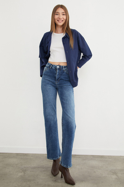 Fulla Moda Basic Single Pocket Oversize Shirt