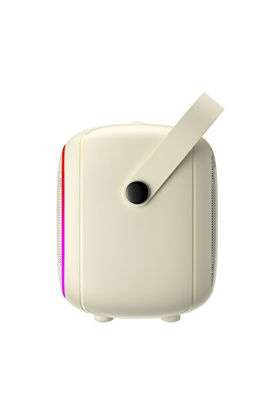 Havit Portable Speaker with Wireless Microphone, Bluetooth 5.4, TWS, RGB Lights, IPX6, 1500mAh, Beige