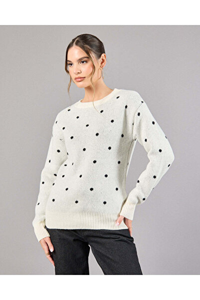 REDTAG Women White Embellished Pullover