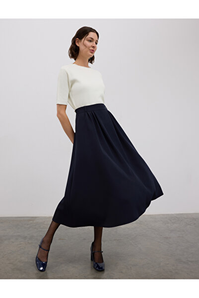 BGN workshop FUSTA MIDI PLISATA LA SPATE CU ELASTIC