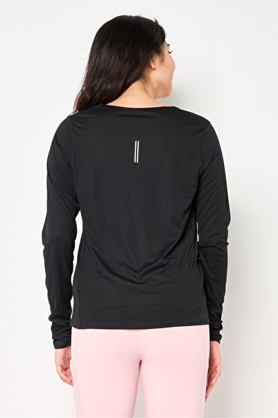 Nike Women Standard Fit Long Sleeve Running Top, Black