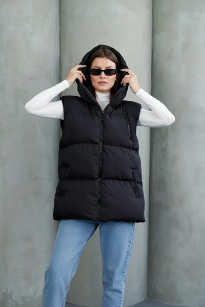 MontClup Women's Black Puffer Vest a