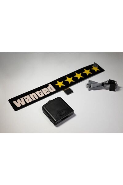 zerzembe Wanted Led Sticker 5 Yıldız Araba Cam İçi Led 5 Farklı Mod