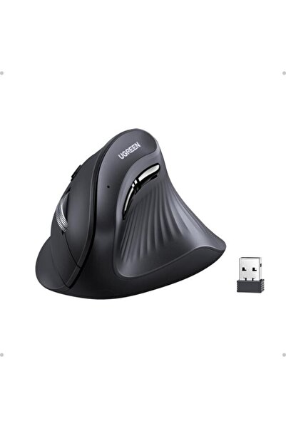 Ugreen Wireless Mouse Vertical Ergonomic 75°, DPI 4000, Dual Mode Bluetooth + 2.4GHz, 5 Buttons, Black