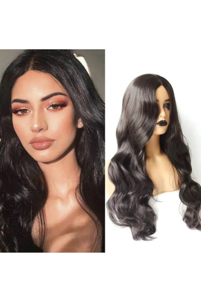 Muchmy باروكة شعر مستعار أسود طويل ومموج بطول 26 بوصة للنساء والفتيات، أنيقة وسهلة الارتداء للاستخدام اليومي والحفلات غير الرسمية