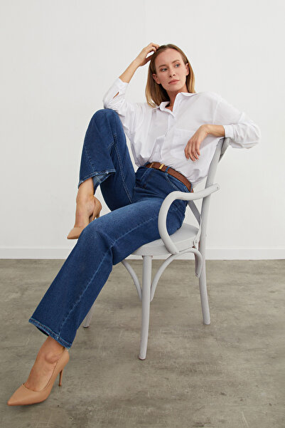 Fulla Moda Basic Single Pocket Oversize Shirt