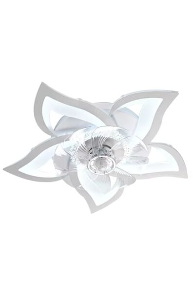 trandafi led LED Chandelier with Fan 80W Dimmable Remote 7-Blade White