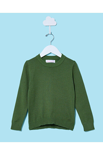 REDTAG Girls Green Knitted Sweater