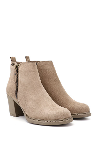 GÖNDERİ(R) Women's Mink Suede Zippered Thick Heeled Boots