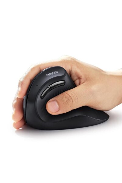 Ugreen Wireless Mouse Vertical Ergonomic 75°, DPI 4000, Dual Mode Bluetooth + 2.4GHz, 5 Buttons, Black