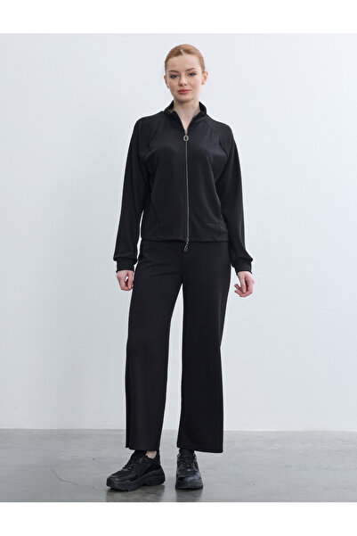 BGN workshop Viskon Karisim Folded Waist Wide Leg Trousers