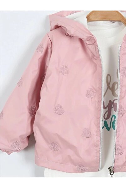 partner kids Afyateks Floral Patterned 3-Piece Raincoat Baby Girl Set