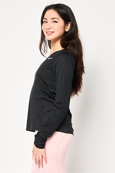 Nike Women Standard Fit Long Sleeve Running Top, Black