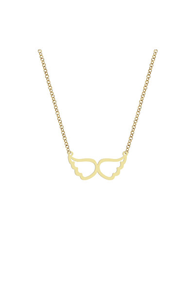 ARCHINO GOLD Altın Plakalı 14 Ayar Zarif Kanat Figürlü Sevgililer Günü Hediye...