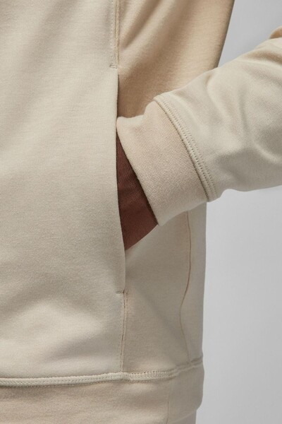 Nike Jordan Dri Fit Half Zip Sport Ανδρικό φούτερ με κουκούλα με κουκούλα με μισό φερμουάρ κρεμ