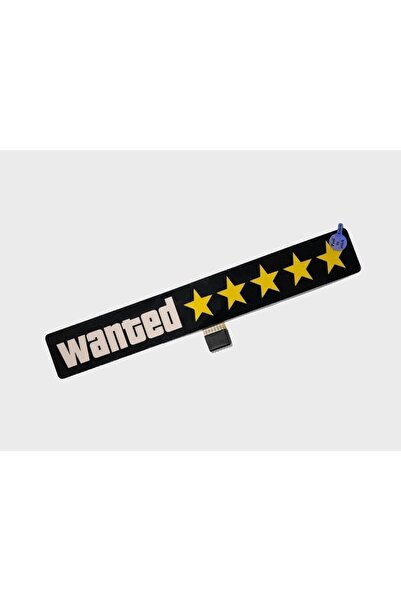 zerzembe Wanted Led Sticker 5 Yıldız Araba Cam İçi Led 5 Farklı Mod