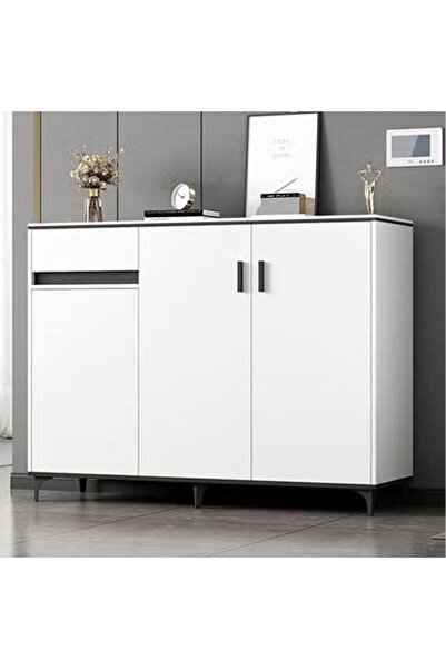 NKX خزانة أحذية فاخرة عالية الجودة مع أدراج متعددة الوظائف 140 سم