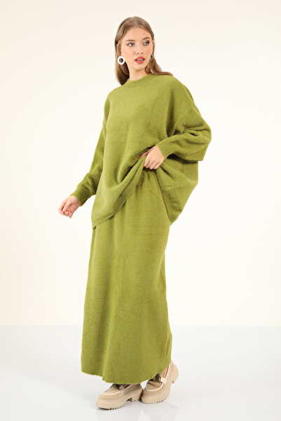 My City 40803 - Stylish Comfortable Soft Textured Knit Skirt Sweater Women's Set