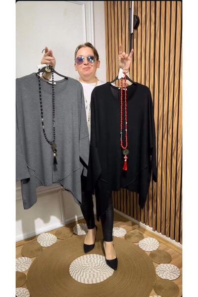 PETUNYA BUTİK Organik Pamuk Önden Dikişli Asimetrik Bluz