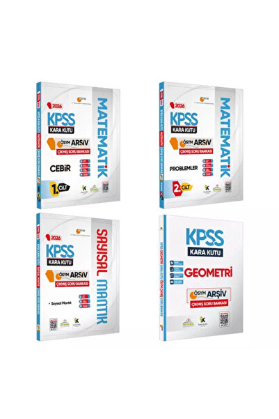Karakutu Yayınları 2026 KPSS Matematik-Geo-Mantık Kara Kutu 4lü ALTIN SET ÖSY...