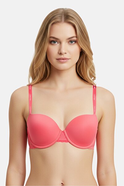 Calvin Klein Women Brand Logo Lightly Padded Under Wire Bra, Pink
