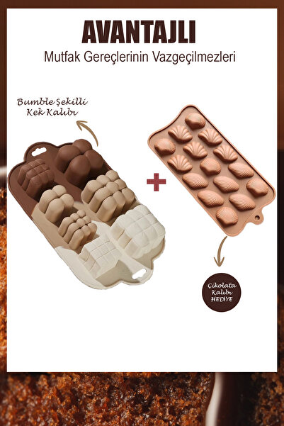 CMT Bubble & Cube Shape Mini Silicone Muffin Cake Mold -Silicone Chocolate Mold Gift