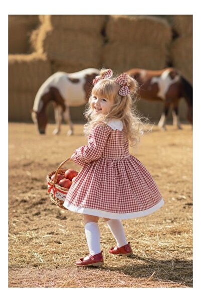 Tinypeople Female Child Peter Pan collar Sweet Dress Female Child Festival Vintage Child Dress
