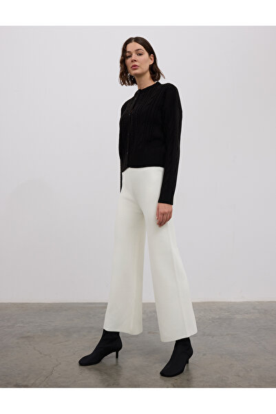 BGN workshop Yun Karisim Sac Orgu Patterned Cardigan